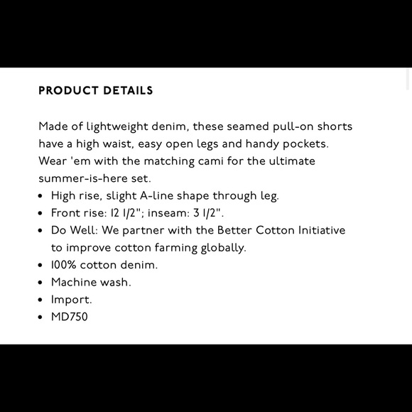 Denim Easy Pull-On Shorts in Rathmore Wash - Picture 7 of 7